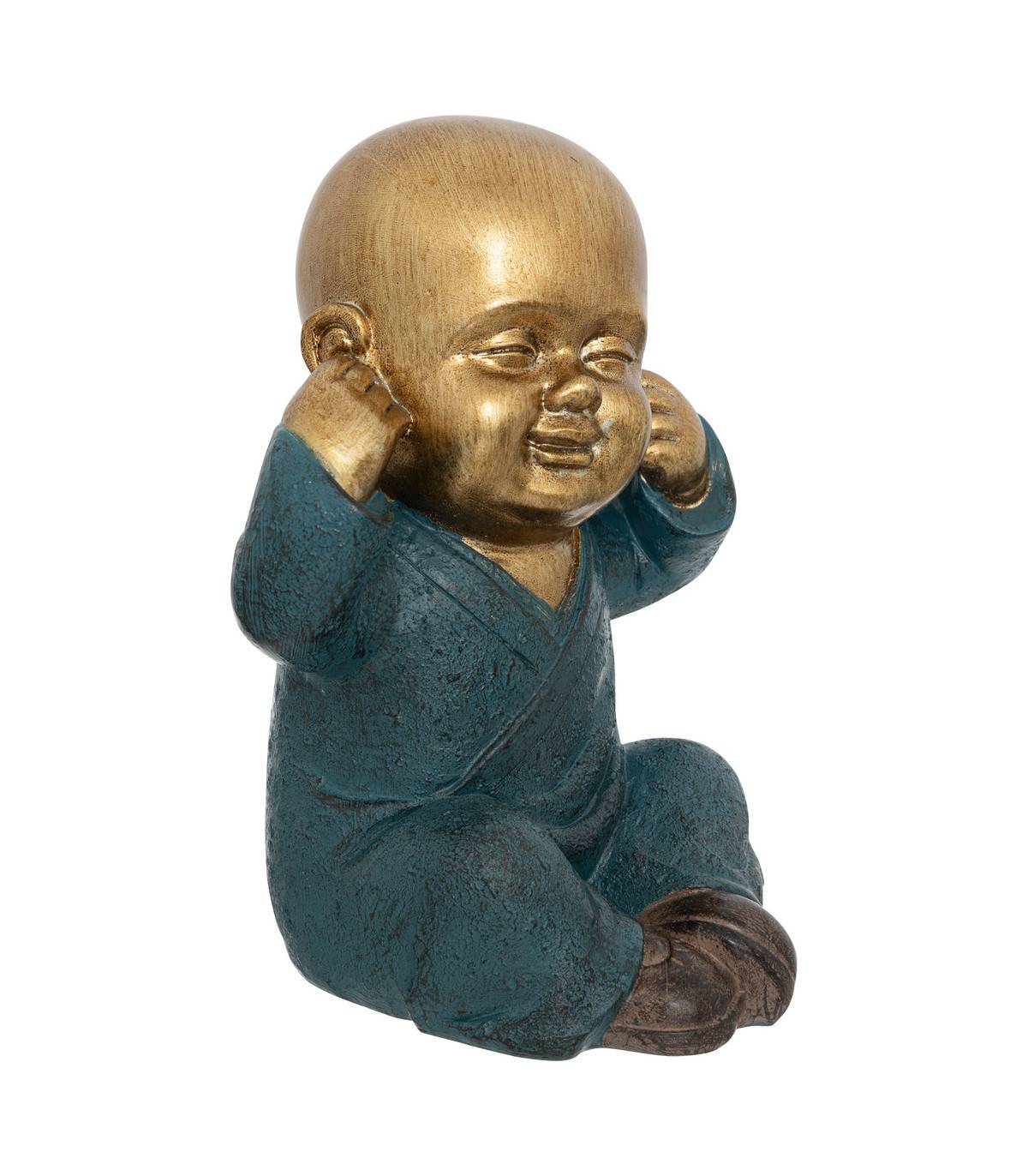 Set de 3 Statues Bouddha Sagesse H 21 cm - Image 7