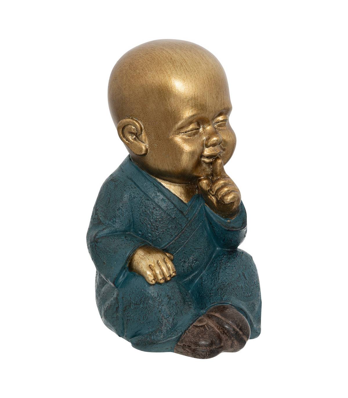 Set de 3 Statues Bouddha Sagesse H 21 cm - Image 5