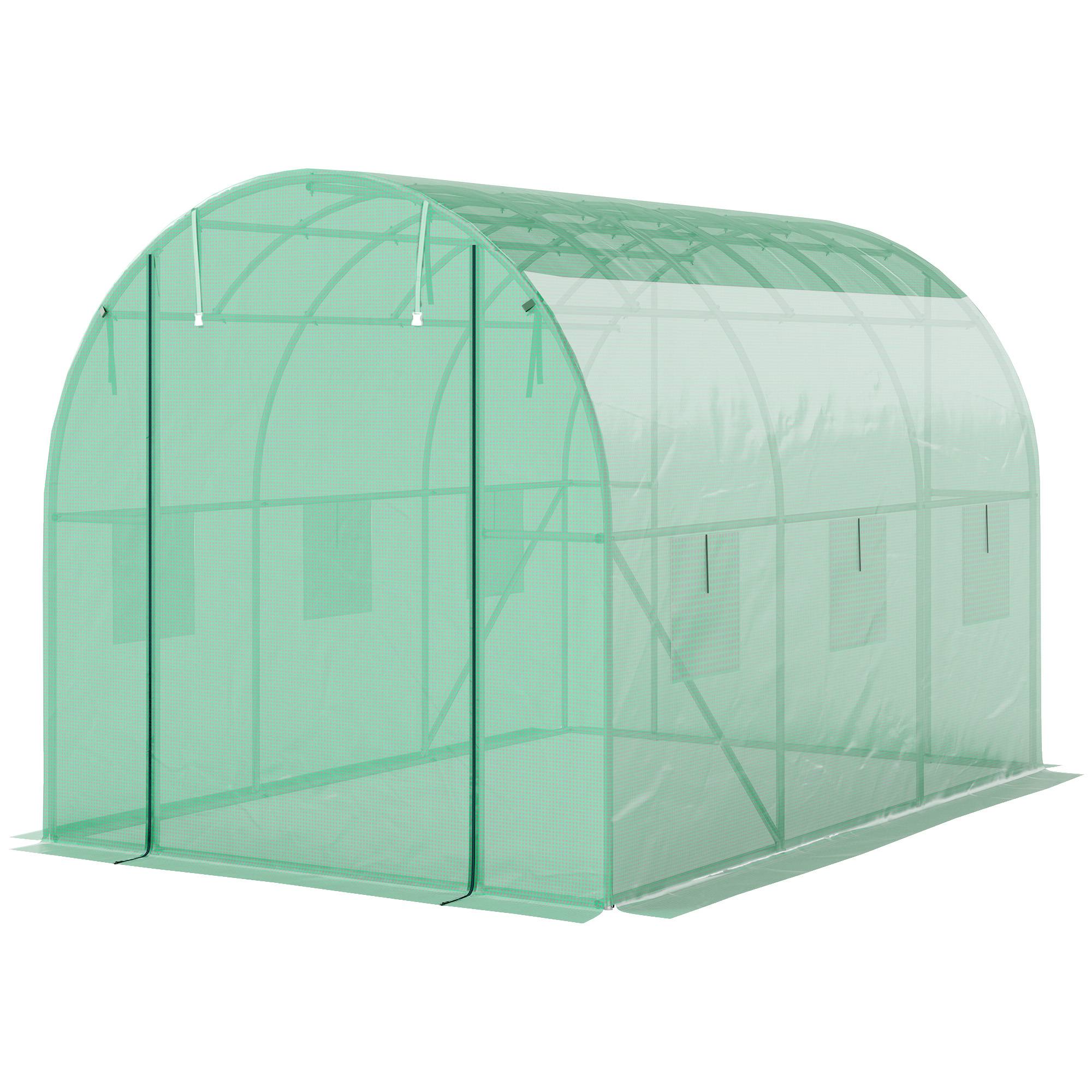 ComfortXL - Serre tunnel Acier galvanisé extérieur culture maraîchère 300x200x195cm Vert - ComfortXL Outdoor Living - Image 2
