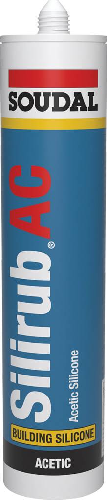 Mastic silicone Silirub AC transparent cartouche 310ml - SOUDAL - 101445