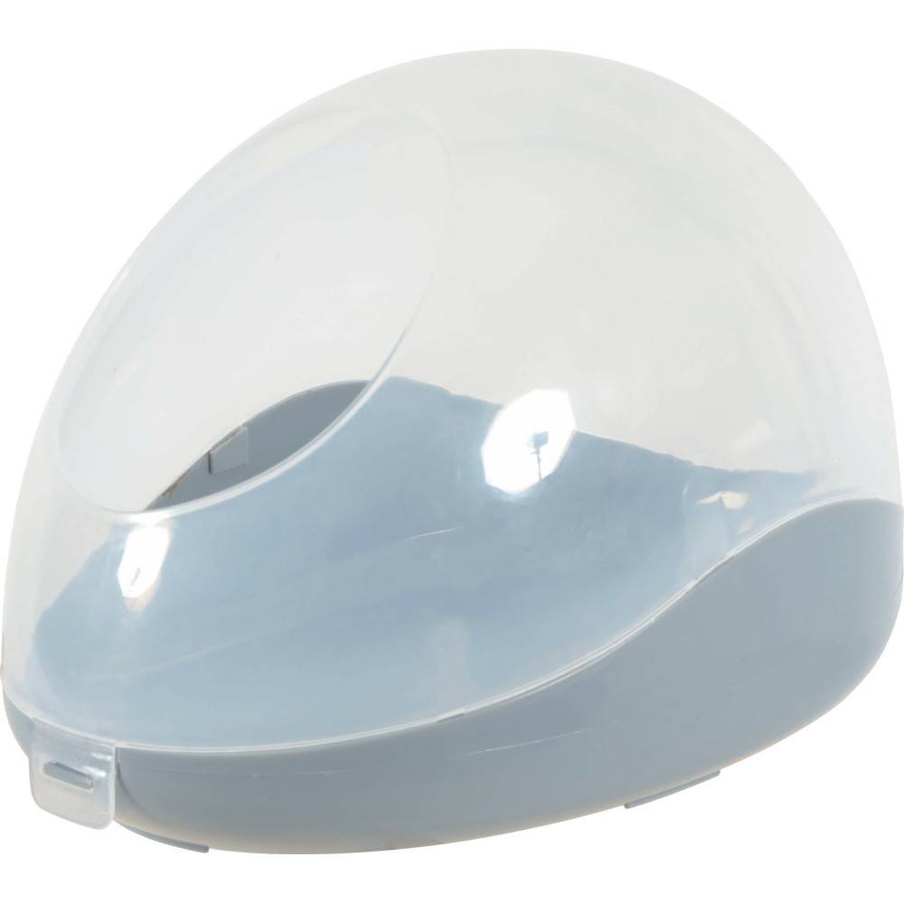 animallparadise - Maison de toilette pour chinchillas 19 x 28 x hauteur 19cm couleur grise - Image 1
