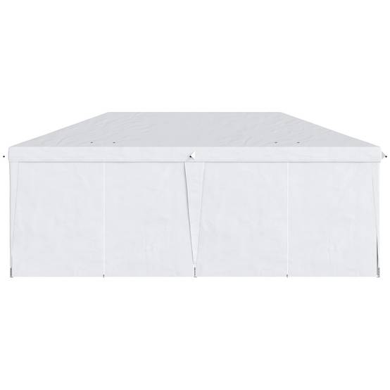 Gazebo pliant 5,85 x 2,95 m acier blanc anti-UV, parois latérales, fenêtres et portes zippées fêtes - Image 8