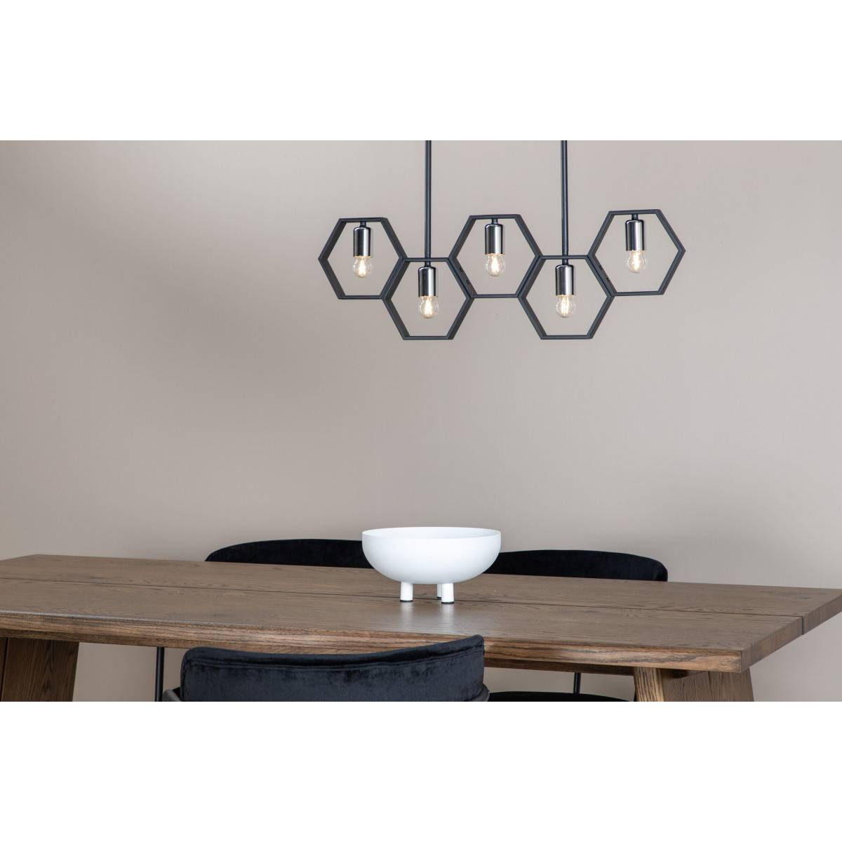 Lampe Suspension Design 5 Lampes "Queen B" 80cm Noir - Image 10