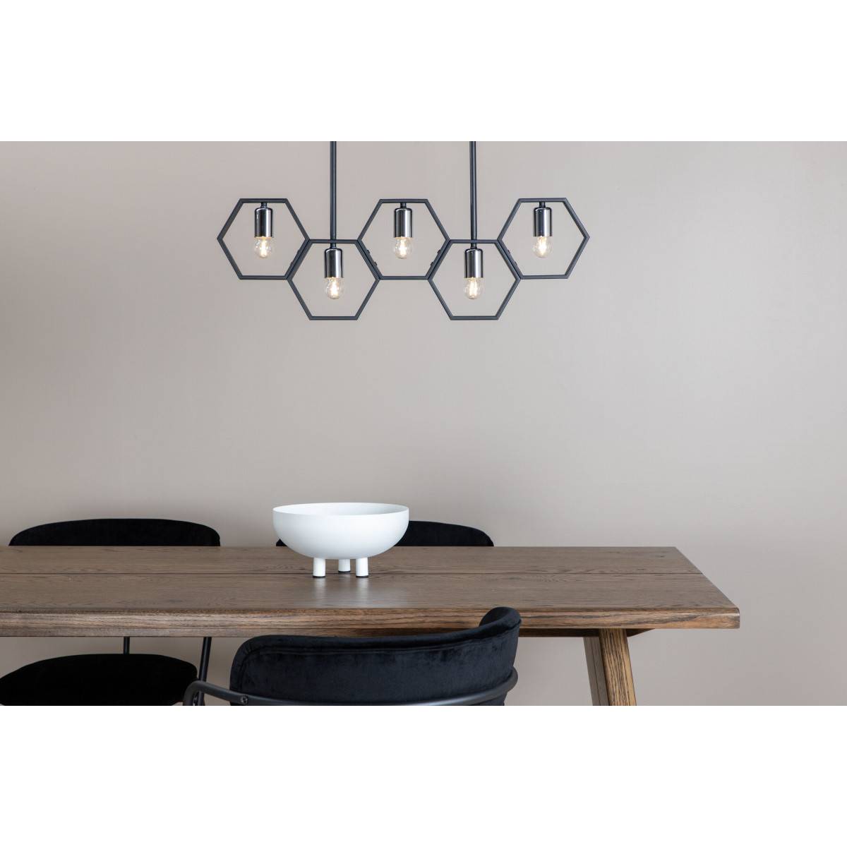 Lampe Suspension Design 5 Lampes "Queen B" 80cm Noir - Image 9