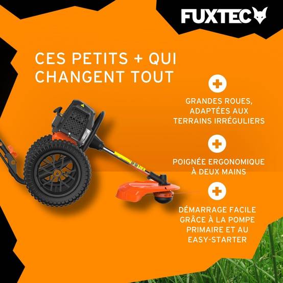 FUXTEC - Coupe bordure thermique à roues - FUXTEC FX-FSR152 - 52cm3 3CV - Image 4