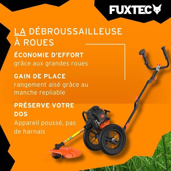 FUXTEC - Coupe bordure thermique à roues - FUXTEC FX-FSR152 - 52cm3 3CV - Image 5