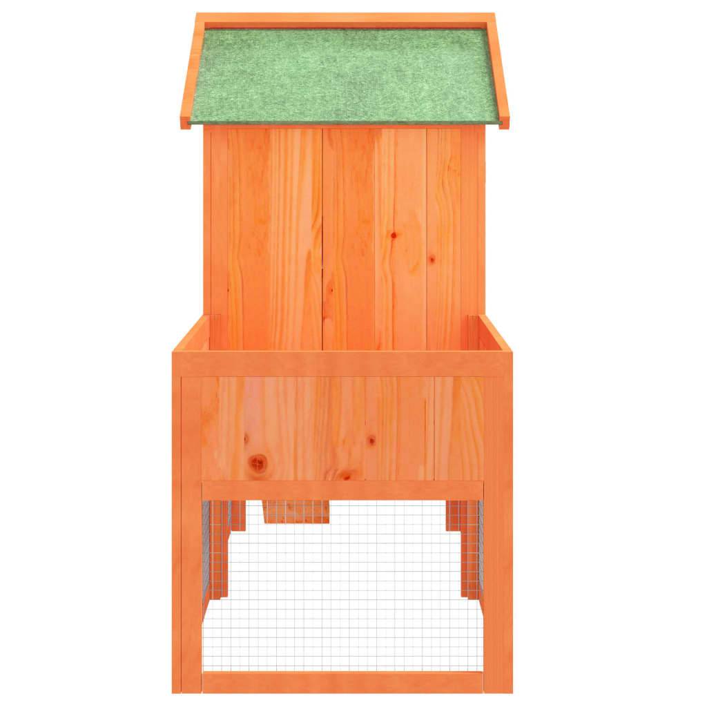 ComfortXL - Clapier à 2 étages en bois de pin avec enclos pour jardin marron – ComfortXL Outdoor Living - Image 6