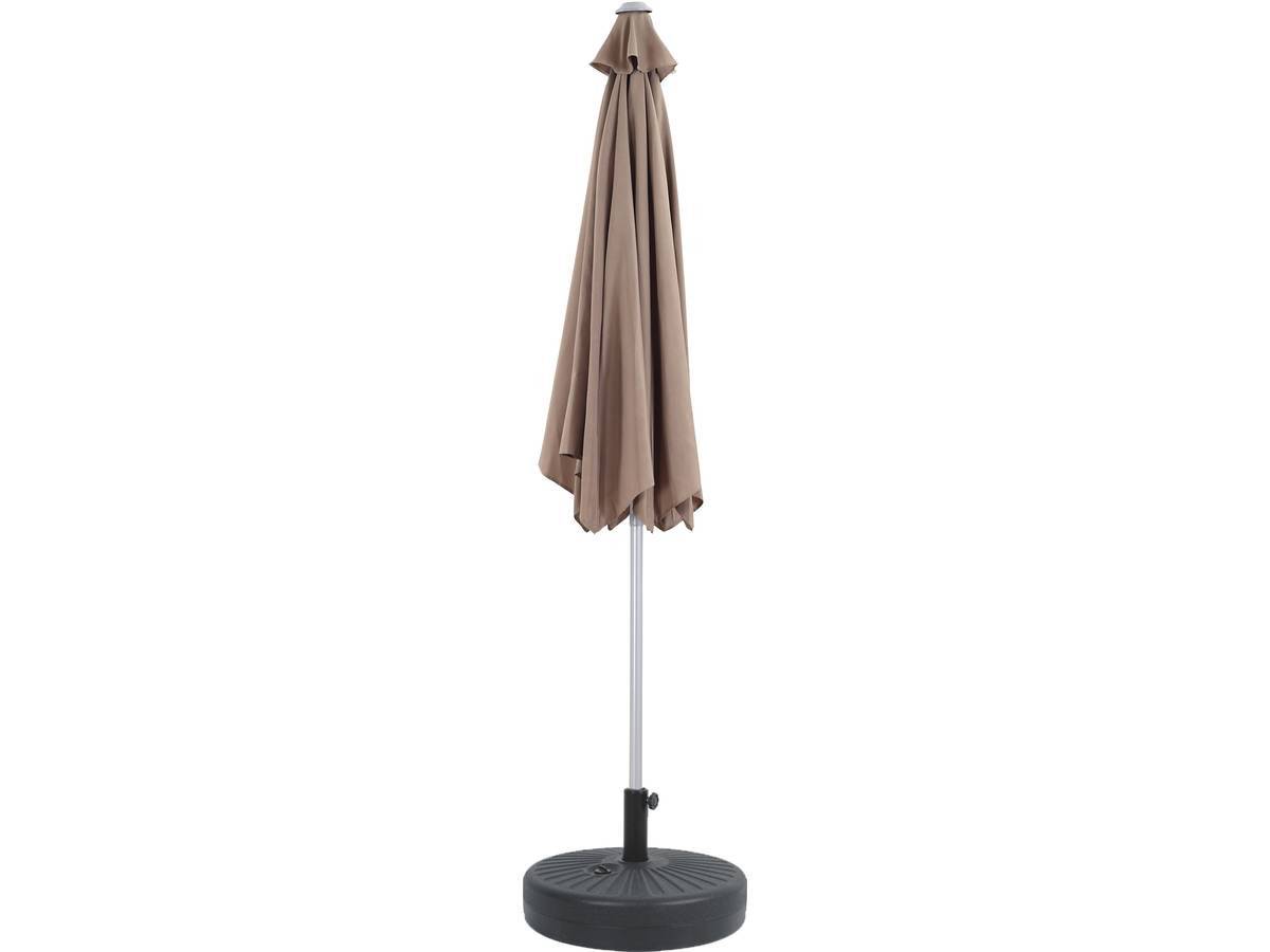Parasol Jardin Droit Alu "sol" - Rond - ø 3m - Gris - Avec Pied à Lester -habitat Et Jardin - Image 2