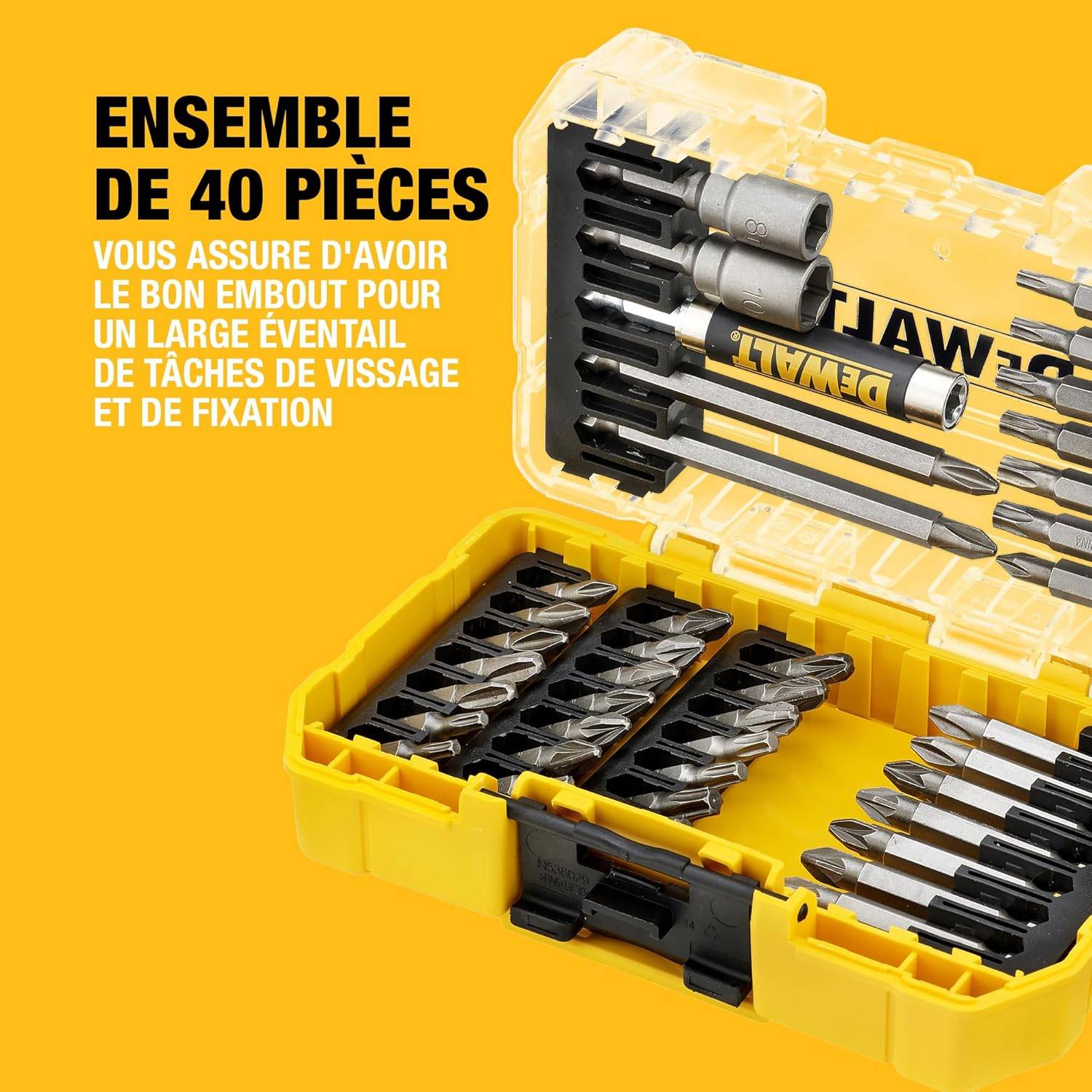 Petit coffret ToughCase de 40 pièces avec embouts - DEWALT - DT70702-QZ - Image 9