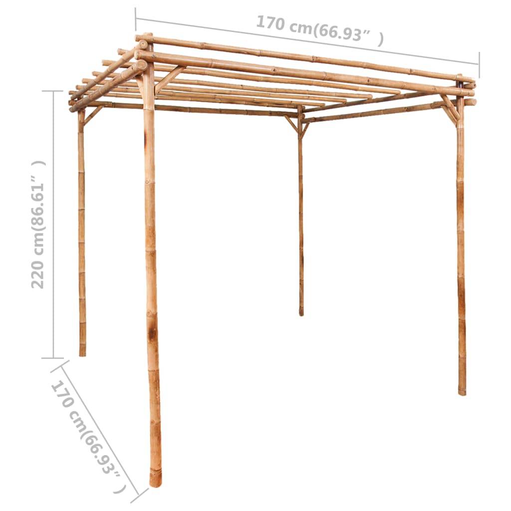 Pergola, Tonnelle Bambou 170x170x220 cm MP622 - Image 4