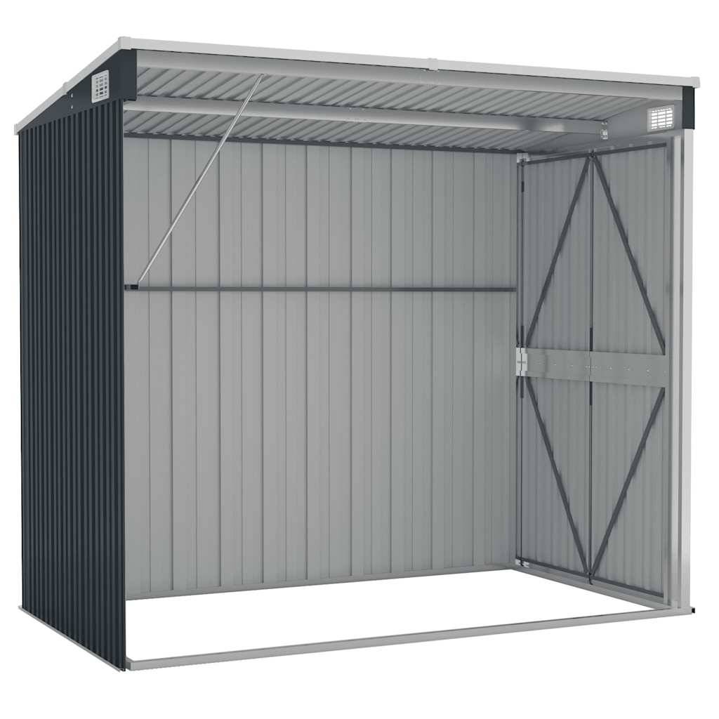 Vidaxl - Abri de jardin mural Anthracite 118x194x178 cm Métal vidaXL 316223 - Image 7