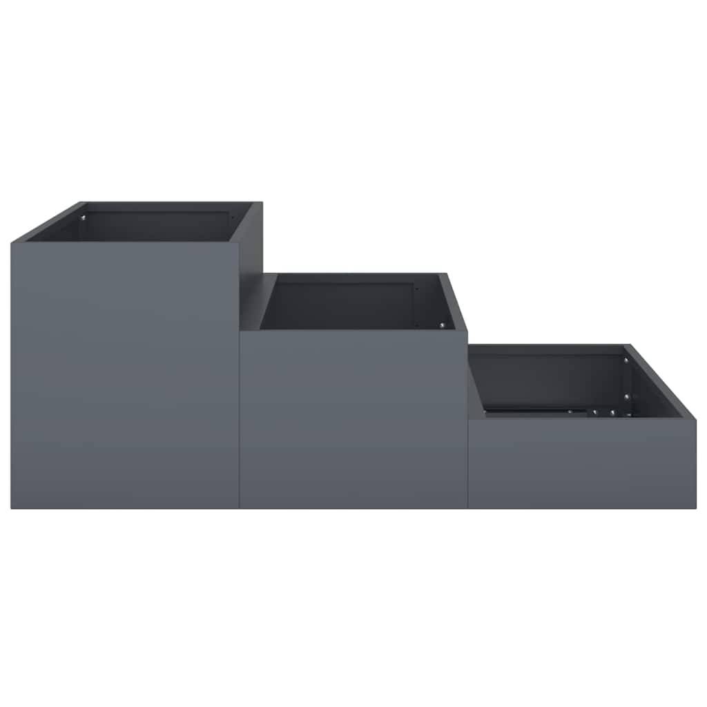 Maison Chic - Cache-pot, Pot De Fleurs Anthracite 90 x 90 x 35 cm Acier g326 - Image 5