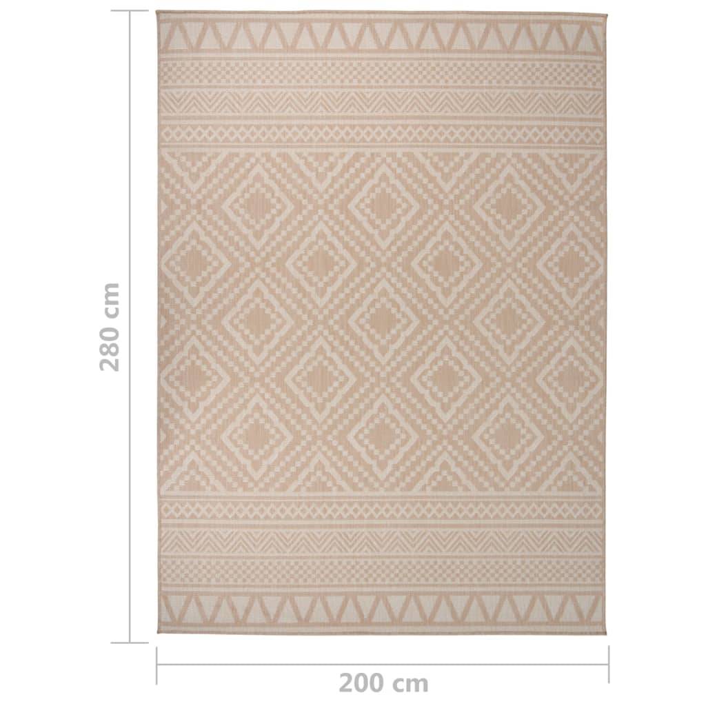 Tapis de Sol Extérieur Robuste Polypropylène à Rayures pour Grande Terrasse Jardin Marron 200x280 cm – ComfortXL Outdoor Living - Image 6