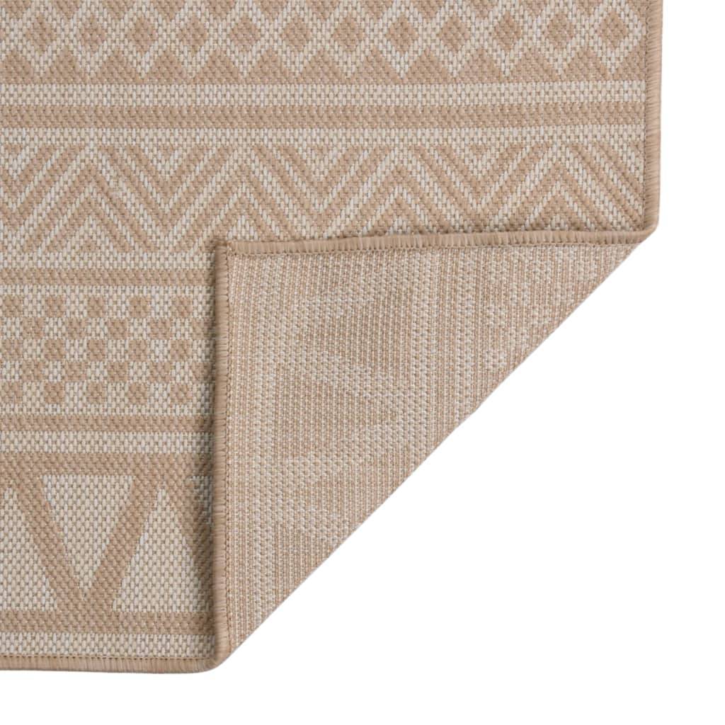 Tapis de Sol Extérieur Robuste Polypropylène à Rayures pour Grande Terrasse Jardin Marron 200x280 cm – ComfortXL Outdoor Living - Image 2