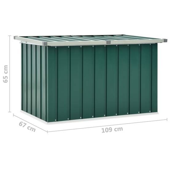 Coffre boîte meuble de jardin rangement 109 x 67 x 65 cm vert - Image 7