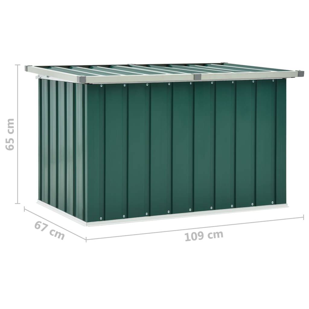 Coffre boîte meuble de jardin rangement 109 x 67 x 65 cm vert - Image 7