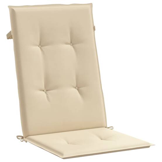 PANGIVO - Coussins de chaise de jardin dossier haut polyester beige 120 x 50 x 3 cm - PANGIVO - Image 5