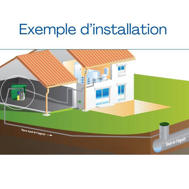 Station de relevage d'eaux claires et légèrement chargées 40L Calpeda CAL40GXVM256 0,25 KW - Monophasé 220V - Jusqu'à 10,2 M3/H - Image 2