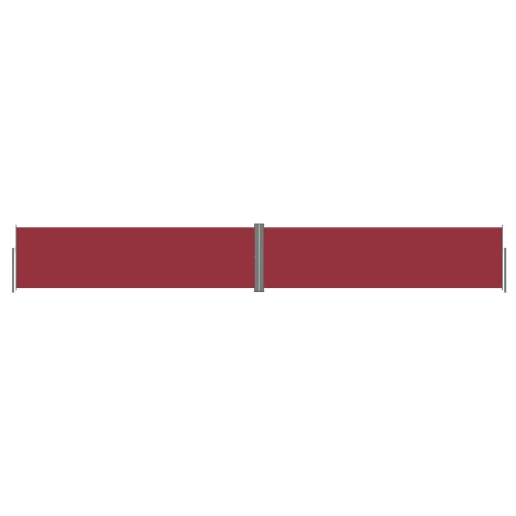 Helloshop26 - Auvent paravent store brise-vue latéral rétractable de patio jardin terrasse balcon protection visuelle écran 140 x 1000 cm rouge - Image 1