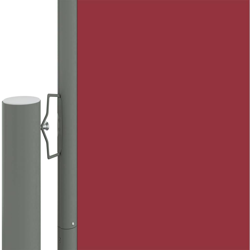 Helloshop26 - Auvent paravent store brise-vue latéral rétractable de patio jardin terrasse balcon protection visuelle écran 140 x 1000 cm rouge - Image 2
