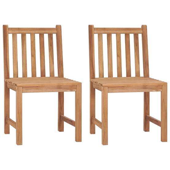 Chaise bois bois de teck dur finement poncé beige 50 x 53 x 90 cm - Prolenta premium p3163.6 - Image 3