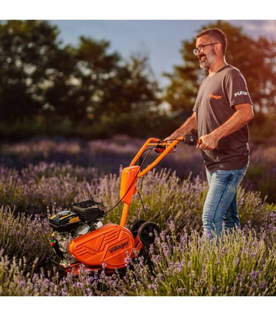 Motobineuse thermique 2,2cv petite largeur 4 fraises protèges plantes VILLAGER VTB 4310V - Image 2