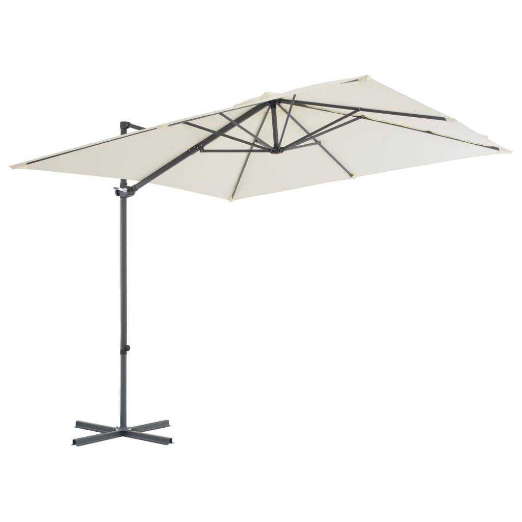 Helloshop26 - Parasol avec base portable 2,5 x 2,5 cm sable - Image 2