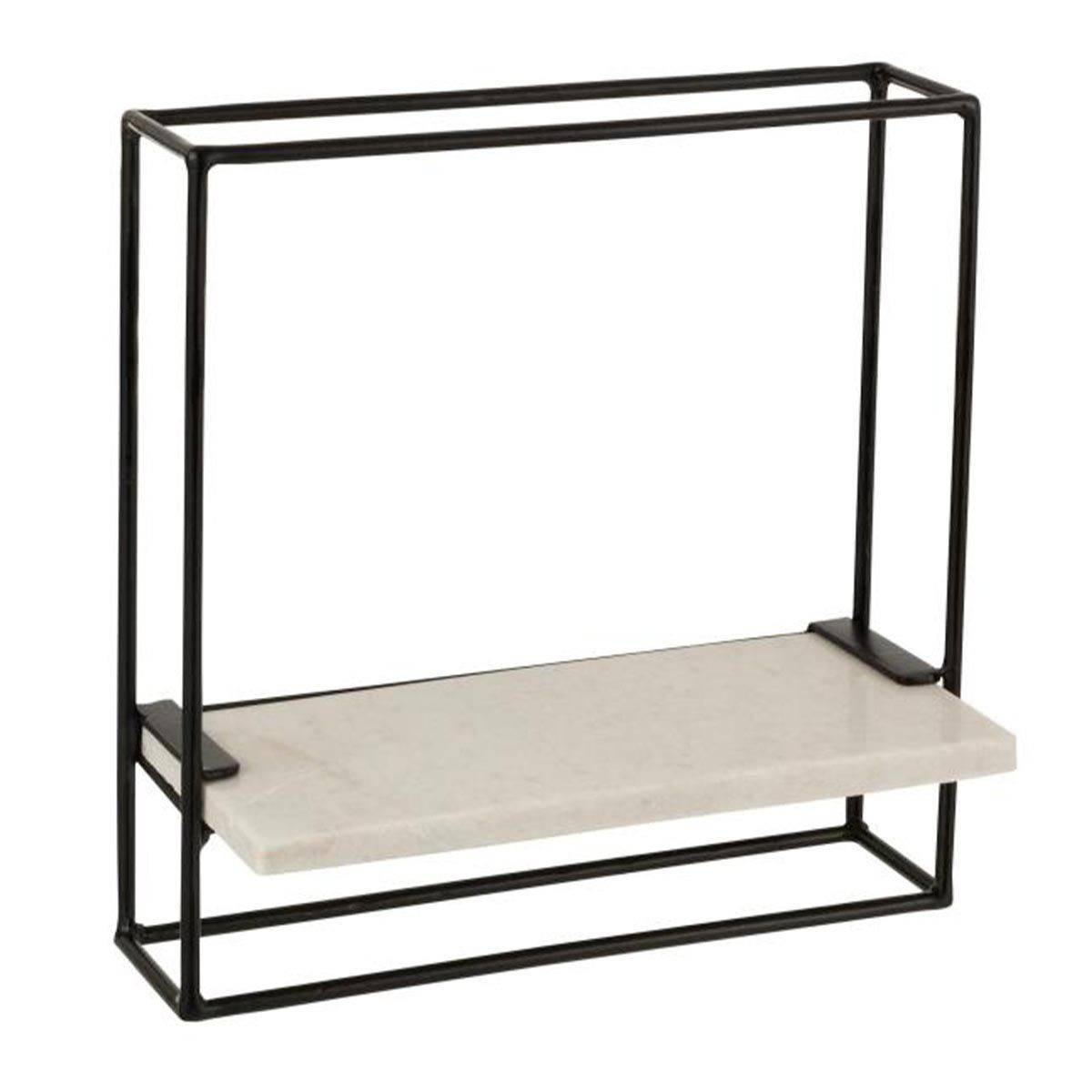 Étagère Murale "1 Plateau" 35cm Noir & Blanc - Image 1
