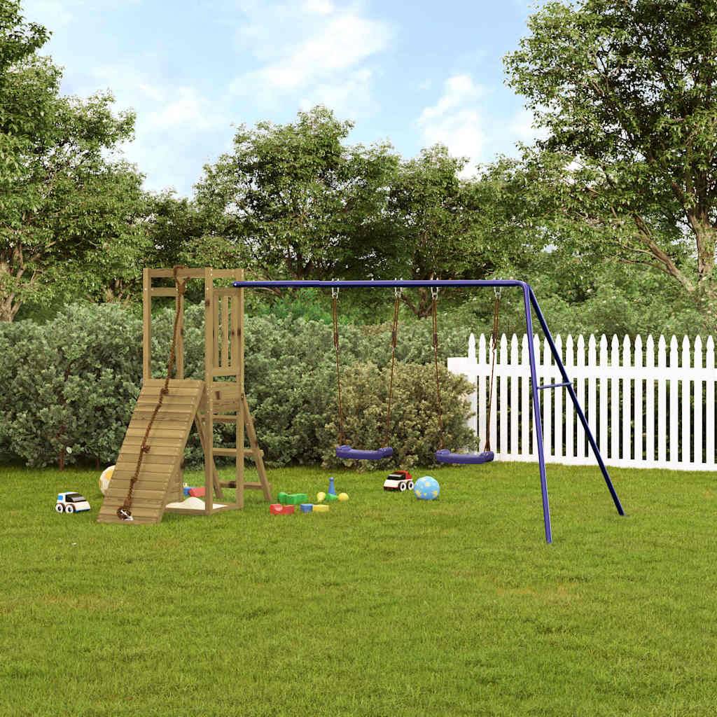 Aire de jeux d'extérieur - Jeu Plein air enfant bois de pin imprégné-JU1491 - Image 2
