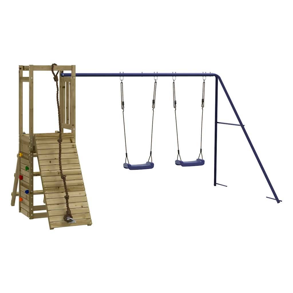Aire de jeux d'extérieur - Jeu Plein air enfant bois de pin imprégné-JU1491 - Image 1