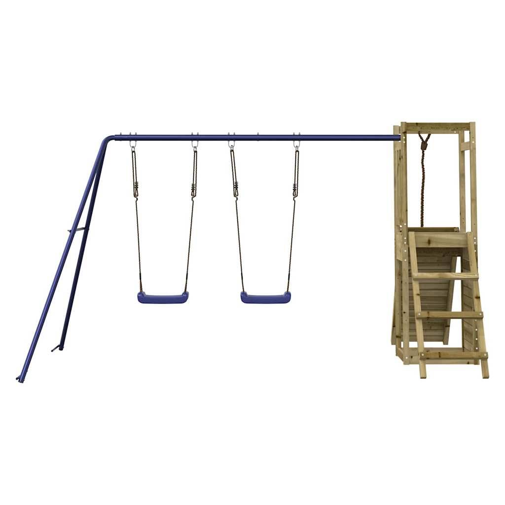 Aire de jeux d'extérieur - Jeu Plein air enfant bois de pin imprégné-JU1491 - Image 6
