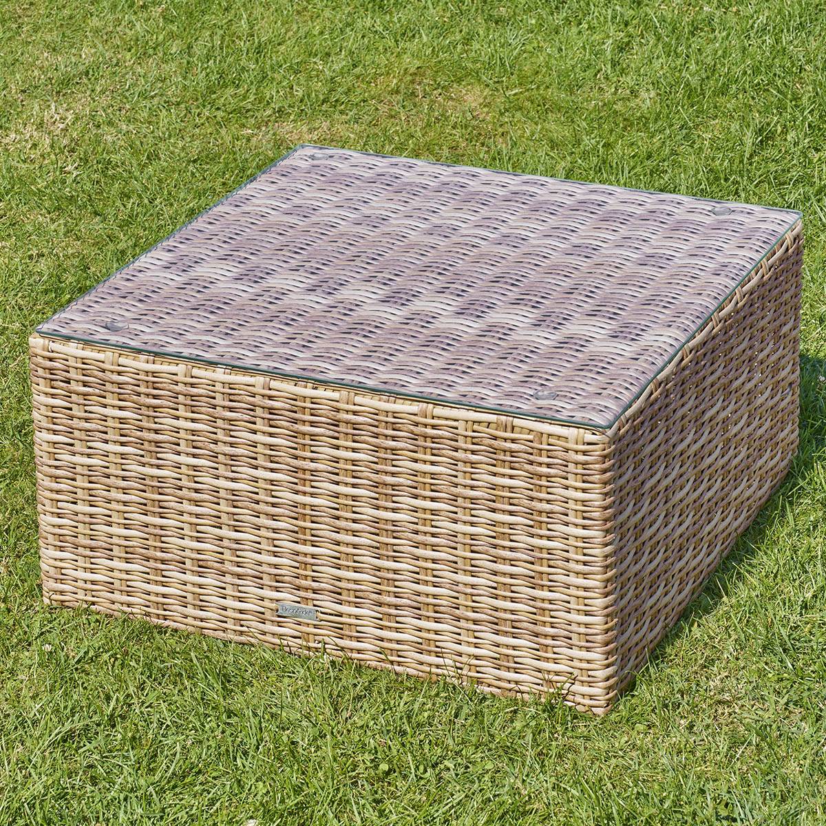 Hesperide - Table basse de jardin carrée "Mooréa" savana 72x72x36cm en aluminium traité époxy Hespéride - Image 1