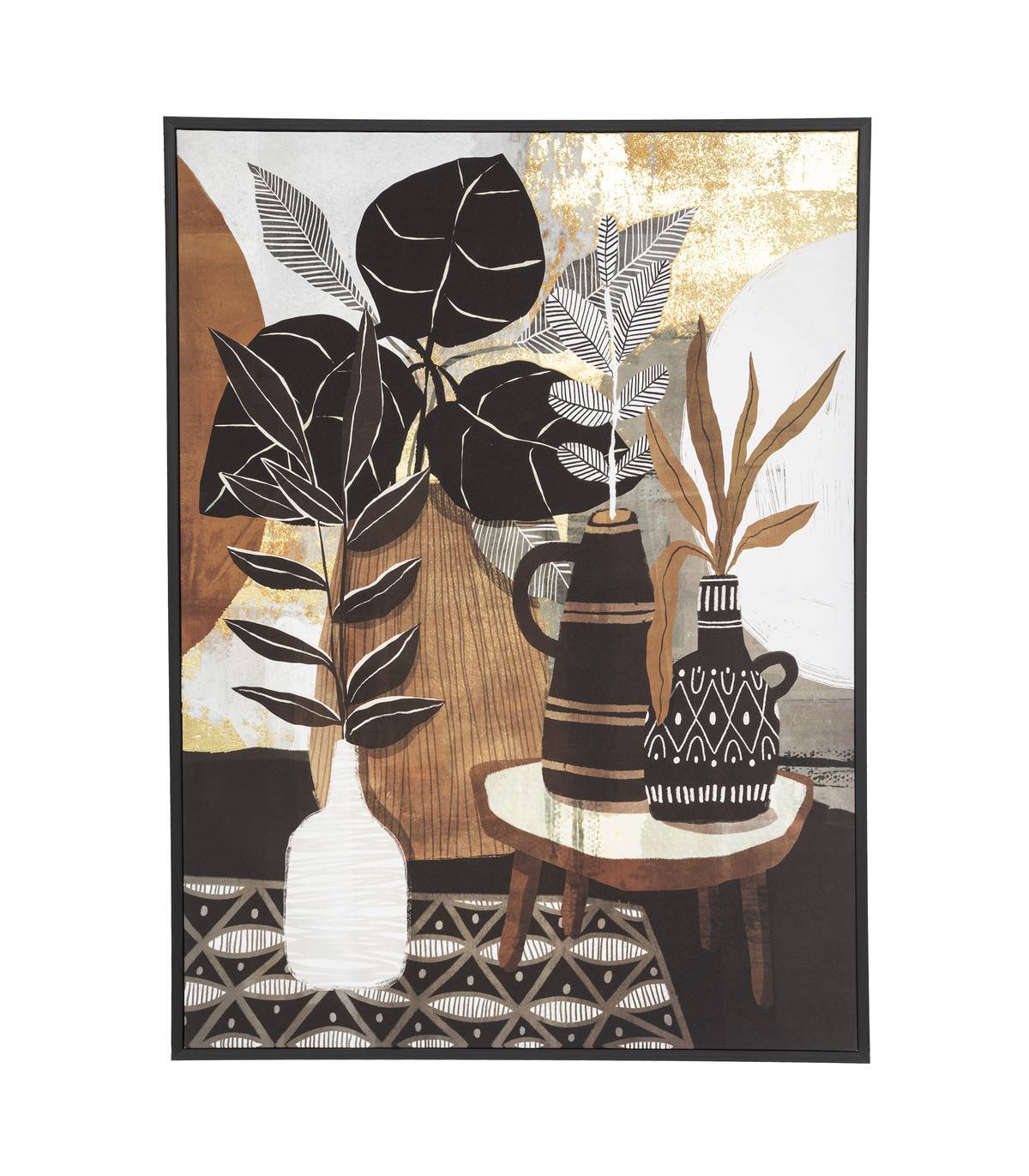 Tableau Toile murale imprimée et encadrée déco Plante 58 x 78 cm - Image 1
