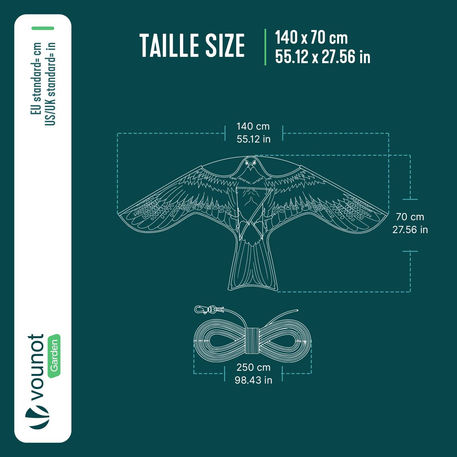 Cerf volant anti oiseaux effaroucheur sans mat Faucon modele E - Image 3