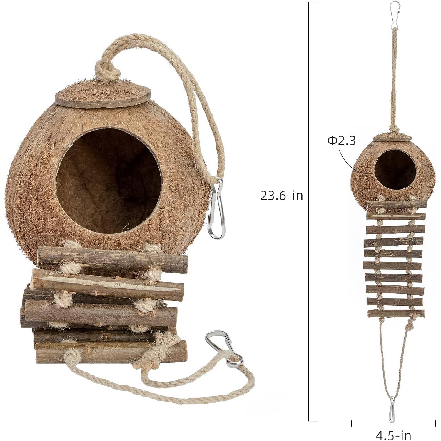 Nid et jouet pour oiseaux et hamsters avec échelle - Image 5
