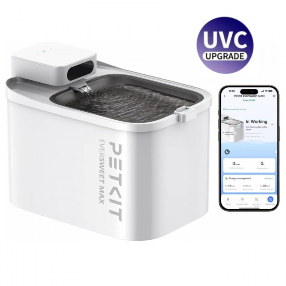 Petkit - Petkit EVERSWEET MAX UVC Fontaine à eau connectée pour animaux, 3L, 83jours d'autonomie Petkit - Image 1