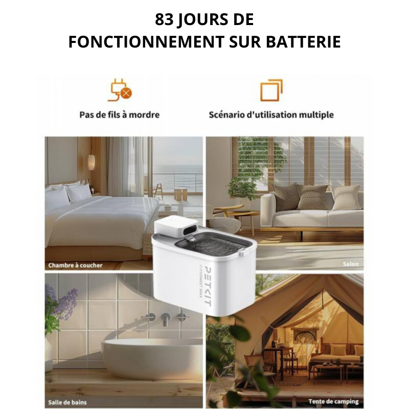 Petkit - Petkit EVERSWEET MAX UVC Fontaine à eau connectée pour animaux, 3L, 83jours d'autonomie Petkit - Image 4