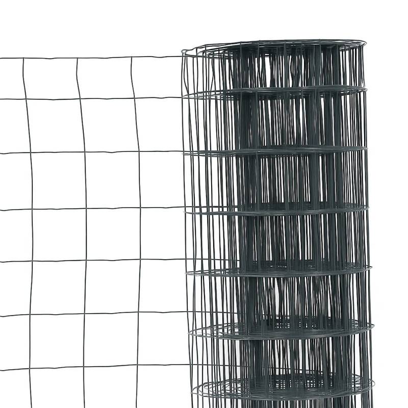 Grillage en rouleau acier galvanisé maille 100x100 mm H1m20 x L20 m - Gris anthracite - Hauteur 1m20 - Easy Clôture - Image 1