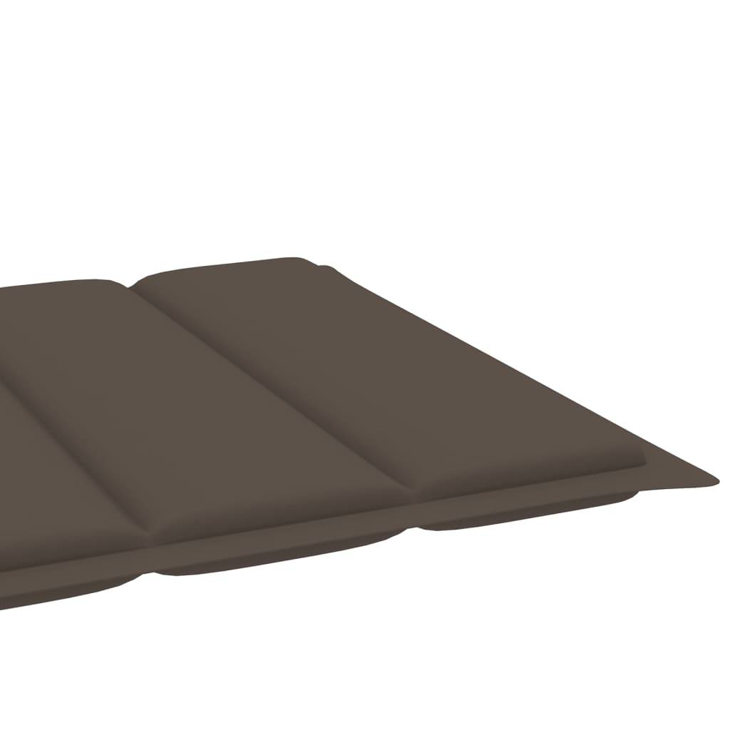 Helloshop26 - Lot de 2 transats chaise longue bain de soleil lit de jardin terrasse meuble d'extérieur avec coussin taupe bois de teck solide - Image 9