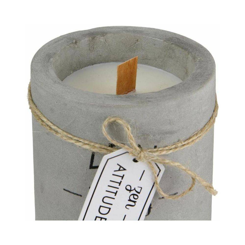 The Home Deco Factory - Bougie senteur linge frais pot en ciment j'peux pas je médite - Image 2