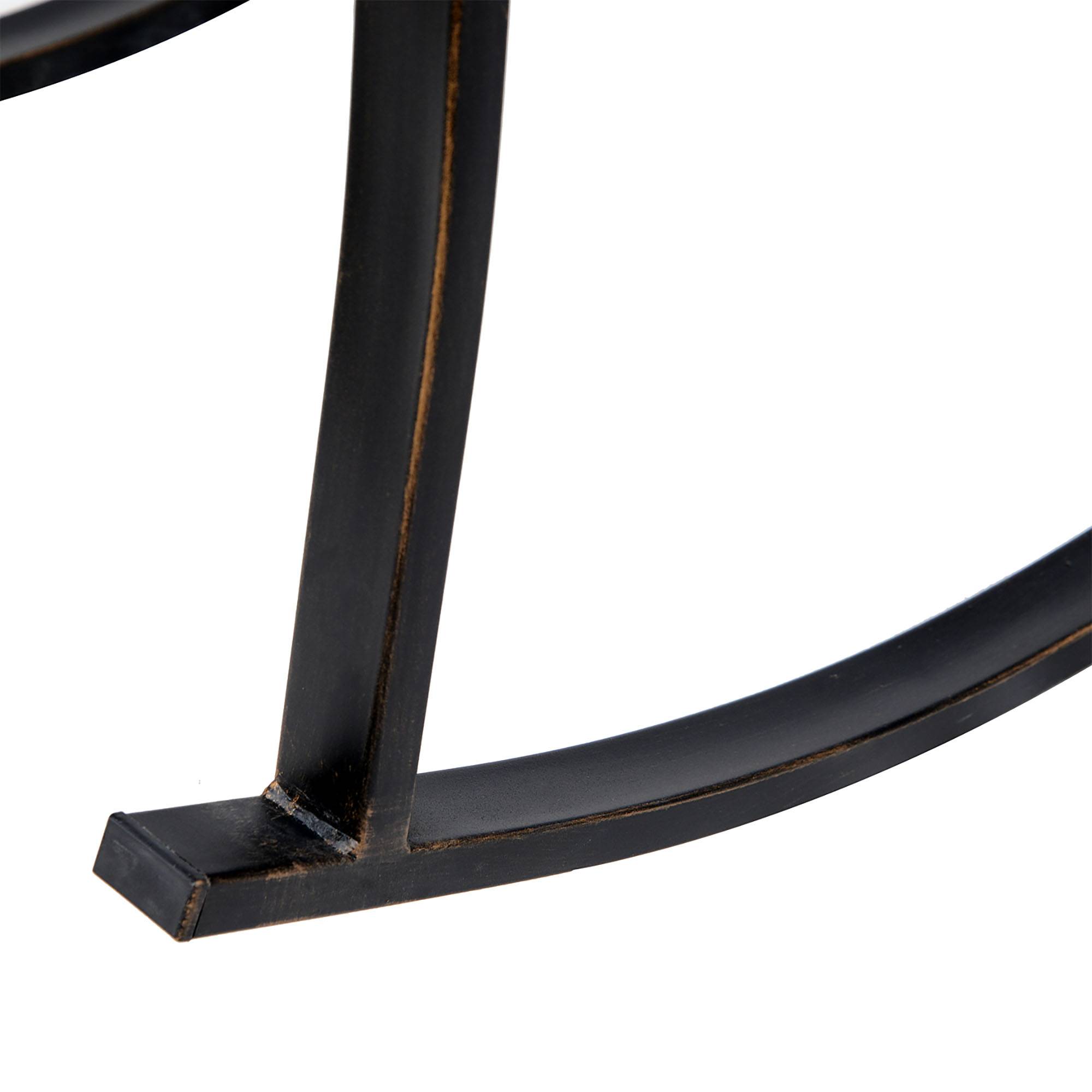 Fauteuil à bascule de jardin style antique en métal Bronze, 60 x 73 x 85 cm, fauteuil de détente extérieur élégant - Image 9