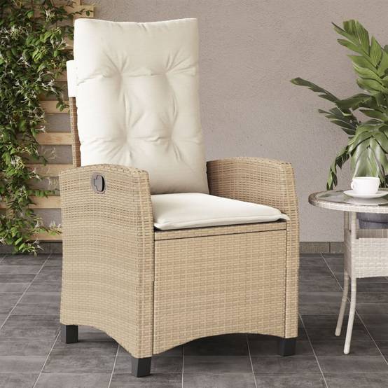 ComfortXL - Fauteuils de Jardin Relax Résine Tressée Dossier Inclinable pour Balcon Lot de 2 Beige – ComfortXL Outdoor Living - Image 3