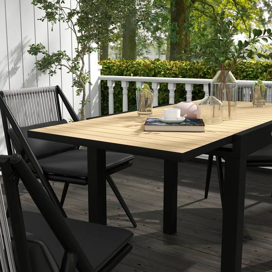 PANGIVO - Table extensible aluminium jaune 162 x 80 x 75 cm - PANGIVO - Image 10