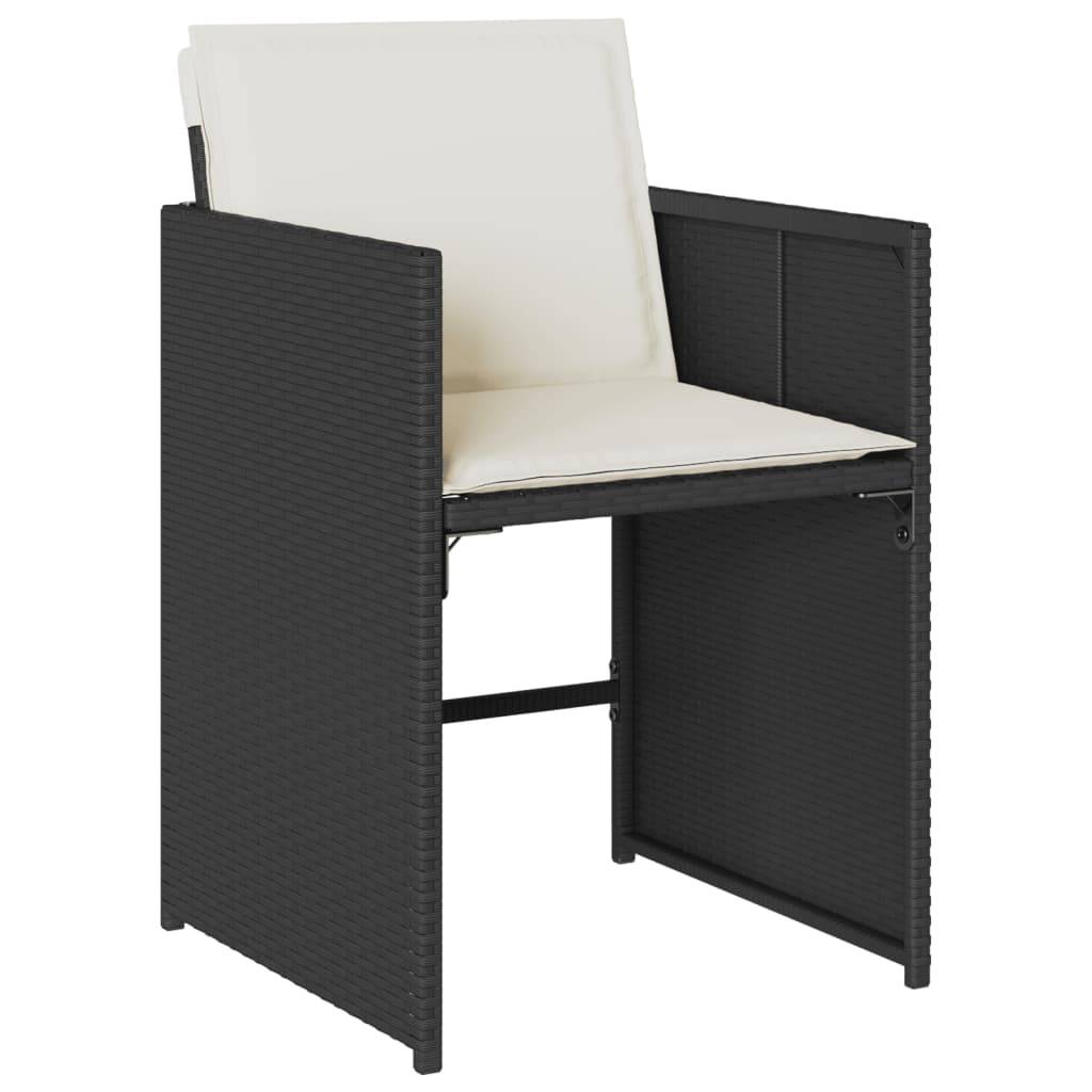 ComfortXL - Table et chaises de jardin 10 personnes résine tressée chaises pliables Noir – ComfortXL Outdoor Living - Image 4
