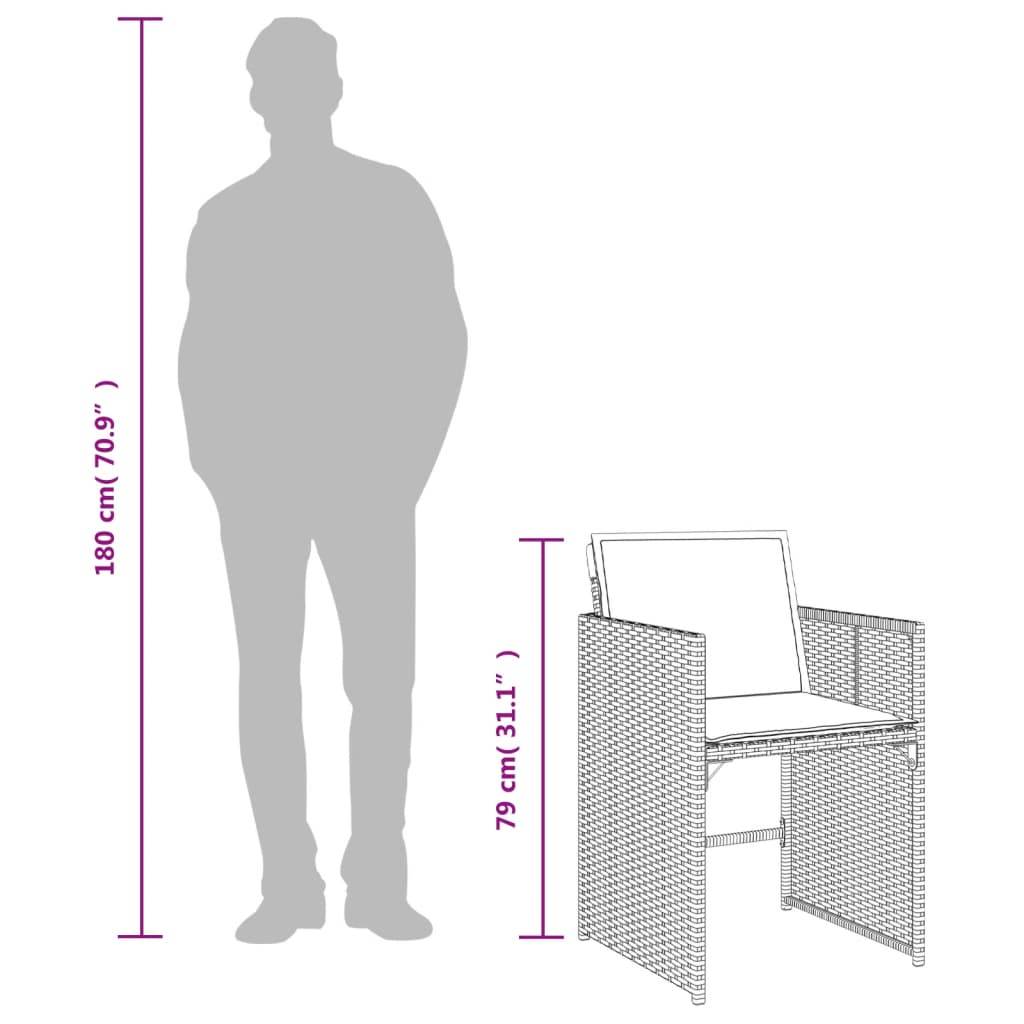 ComfortXL - Table et chaises de jardin 10 personnes résine tressée chaises pliables Noir – ComfortXL Outdoor Living - Image 9