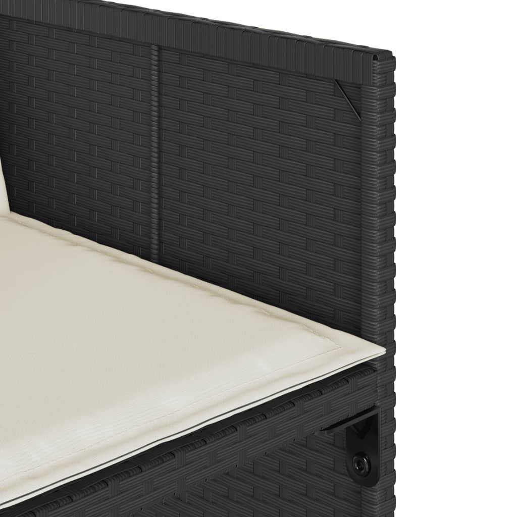 ComfortXL - Table et chaises de jardin 10 personnes résine tressée chaises pliables Noir – ComfortXL Outdoor Living - Image 7
