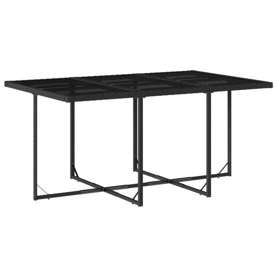 ComfortXL - Table et chaises de jardin 10 personnes résine tressée chaises pliables Noir – ComfortXL Outdoor Living - Image 3