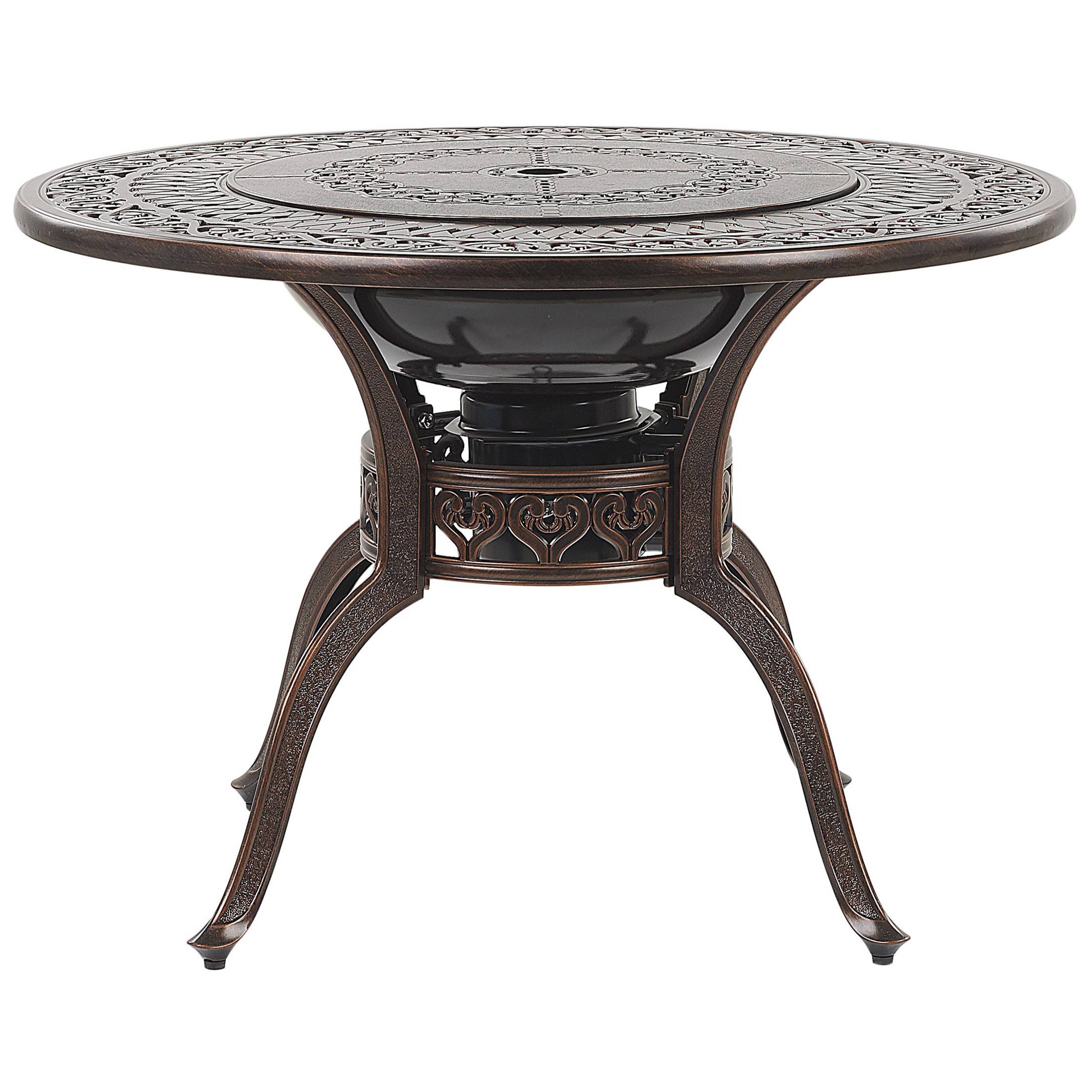 Beliani - Ensemble de Repas de Jardin Table avec Barséro Grill et 4 Chaises Assorties en Aluminium Marron Cuivré Vieilli pour Extérieurs Vintage Beliani - Image 5