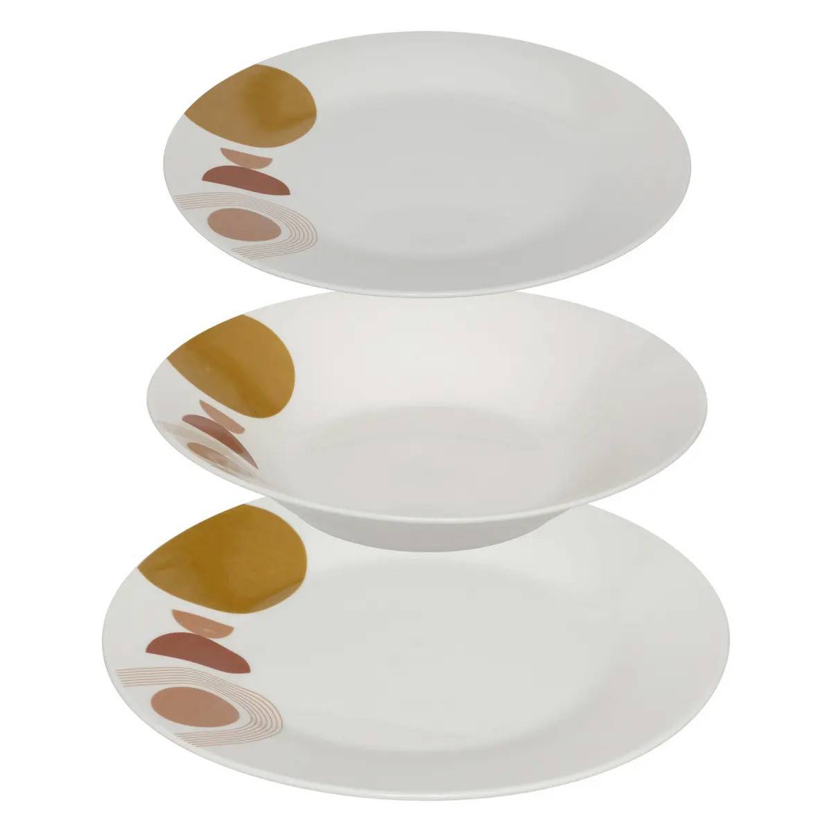 Service de Table 18 Pièces "Tara" 27cm Blanc - Image 1