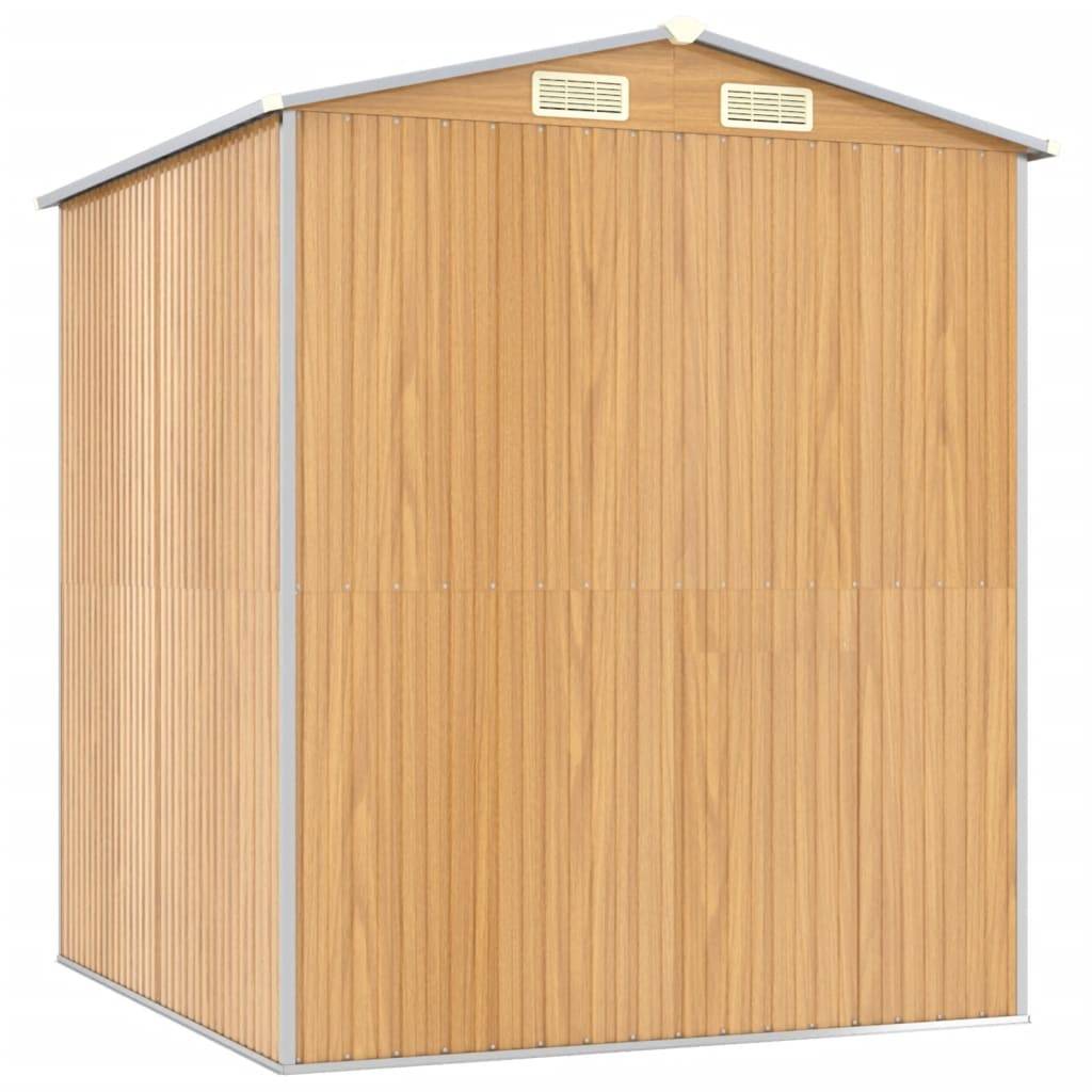 Vidaxl - Abri de jardin Marron clair 192x191x223 cm Métal galvanisé vidaXL 3147471 - Image 7